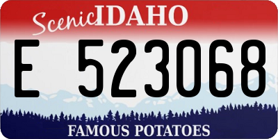 ID license plate E523068