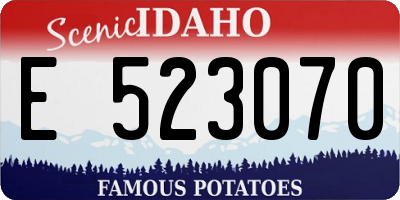 ID license plate E523070