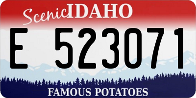 ID license plate E523071