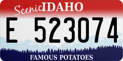 ID license plate E523074
