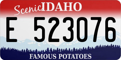 ID license plate E523076