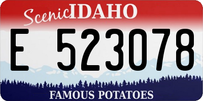 ID license plate E523078