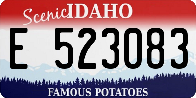 ID license plate E523083