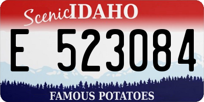 ID license plate E523084