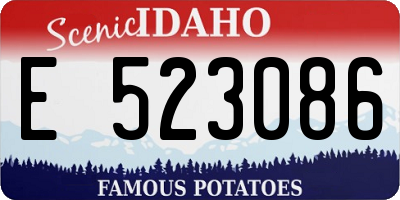 ID license plate E523086