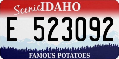 ID license plate E523092