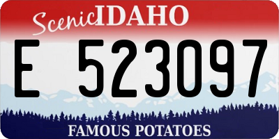 ID license plate E523097