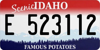 ID license plate E523112