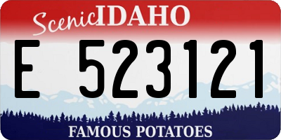 ID license plate E523121