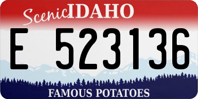 ID license plate E523136