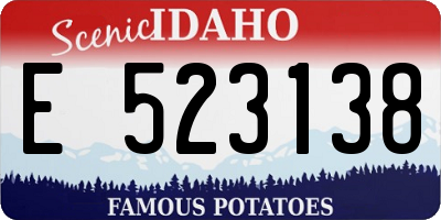 ID license plate E523138