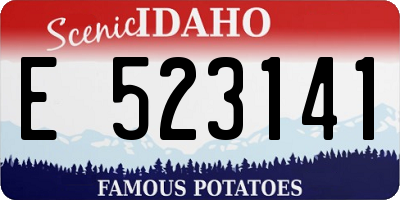 ID license plate E523141