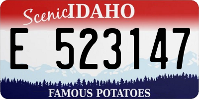 ID license plate E523147