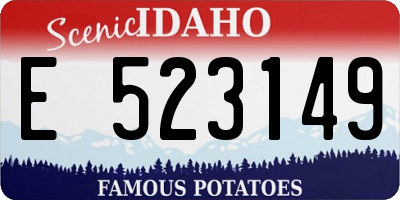 ID license plate E523149