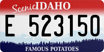 ID license plate E523150