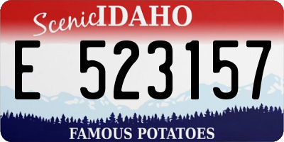 ID license plate E523157