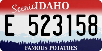 ID license plate E523158