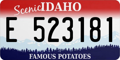 ID license plate E523181