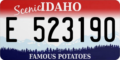 ID license plate E523190