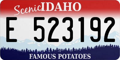 ID license plate E523192
