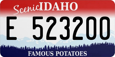 ID license plate E523200