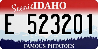 ID license plate E523201