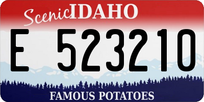 ID license plate E523210