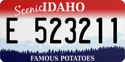 ID license plate E523211