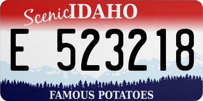 ID license plate E523218