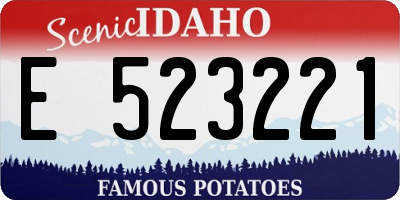ID license plate E523221