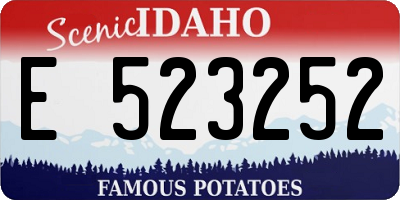 ID license plate E523252
