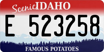 ID license plate E523258