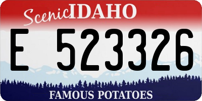 ID license plate E523326