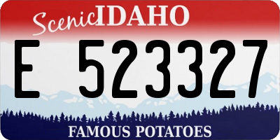 ID license plate E523327