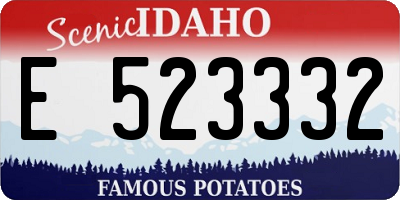 ID license plate E523332
