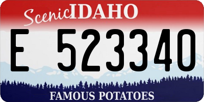 ID license plate E523340