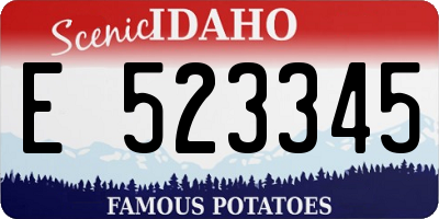 ID license plate E523345