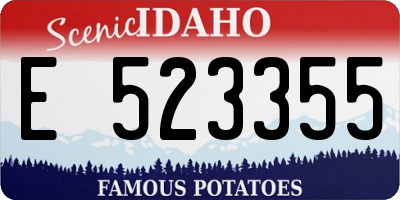 ID license plate E523355