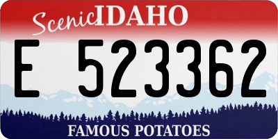 ID license plate E523362