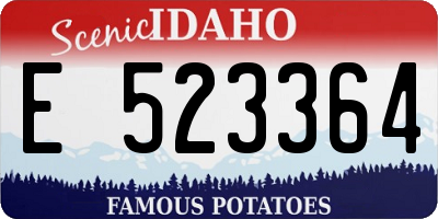 ID license plate E523364