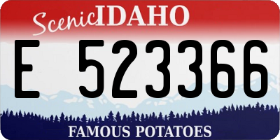 ID license plate E523366