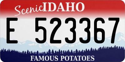 ID license plate E523367