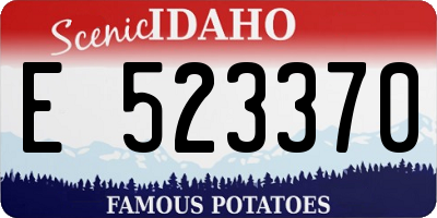ID license plate E523370