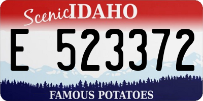 ID license plate E523372