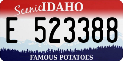 ID license plate E523388