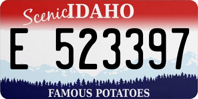 ID license plate E523397