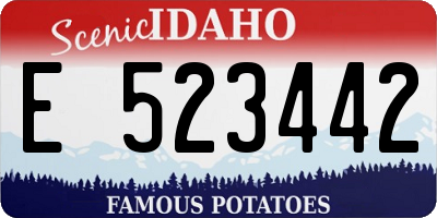 ID license plate E523442