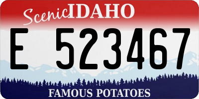 ID license plate E523467