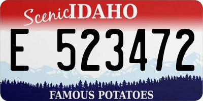 ID license plate E523472