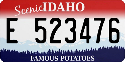 ID license plate E523476